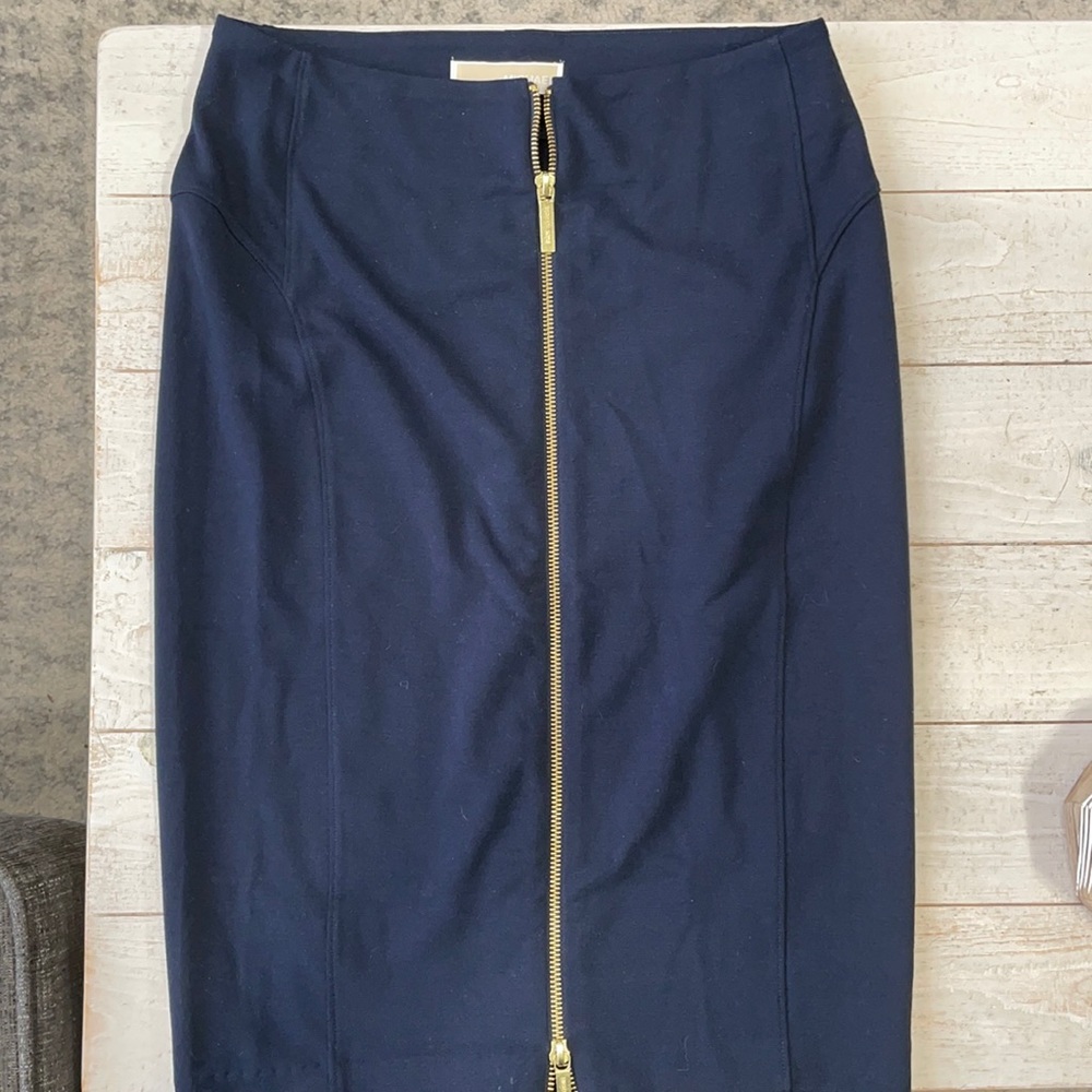 Michael Korea Navy Blue Pencil Skirt